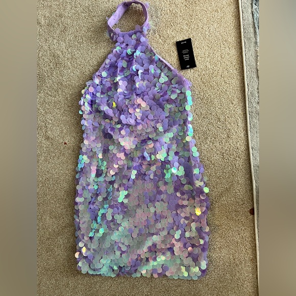 Halter sequin detail mini dress - Picture 6 of 6